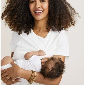 Hatch - The Luxe Nursing Tee in White